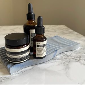 Concrete tray trinket greyish blue marble Christmas sticking stuffer